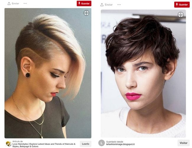 cortes de pelo corto de pinterest