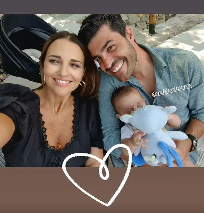 Paula Echevarría y Miguel Torres con su hijo Miki