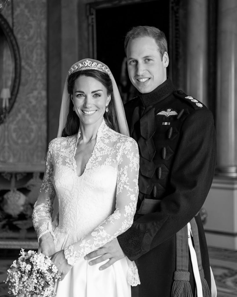 Foto de Kate Middleton y el príncipe Guillermo el día de su boda