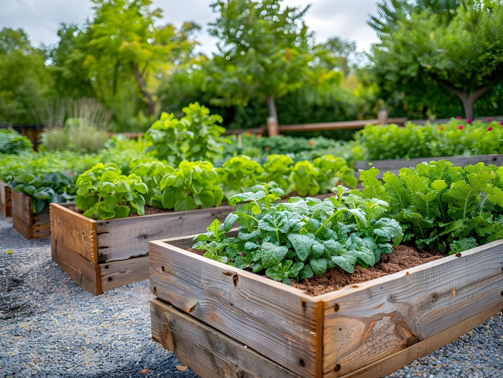 Huerta en el jardín