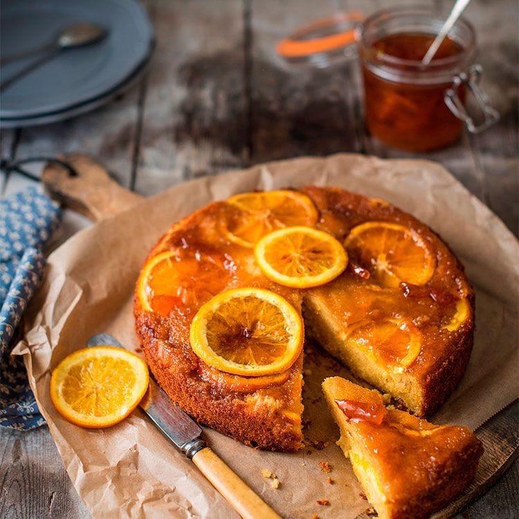 Bizcocho de naranja y canela