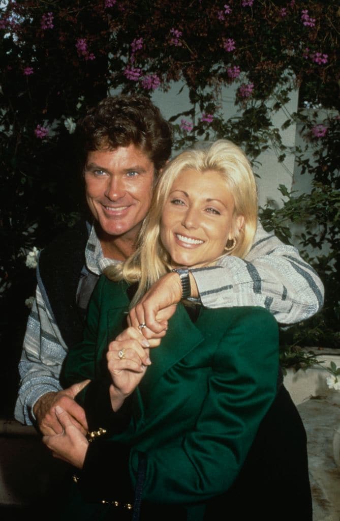 David Hasselhoff and Pamela Bach, photographed in October 1994.