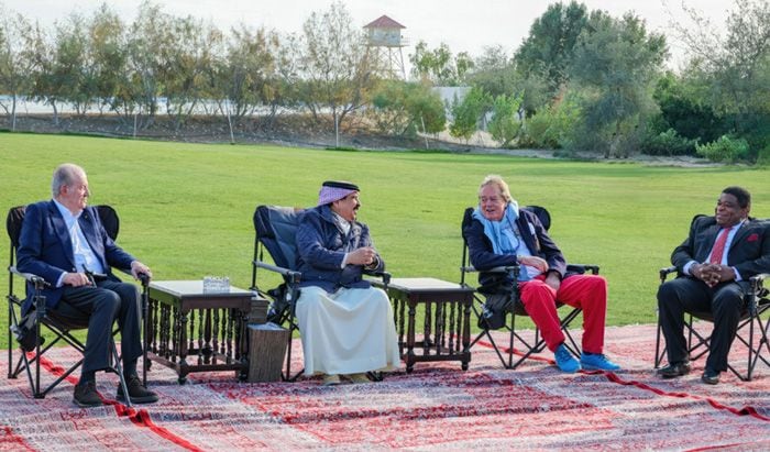 Don Juan Carlos y su nieto también mantuvieron un encuentro con Hamad bin Isa Al Khalifa, rey de Baréin