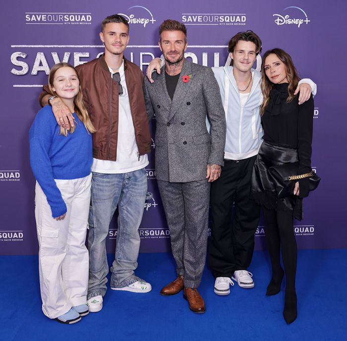 David Beckham estrena su documental acompañado de toda su familia