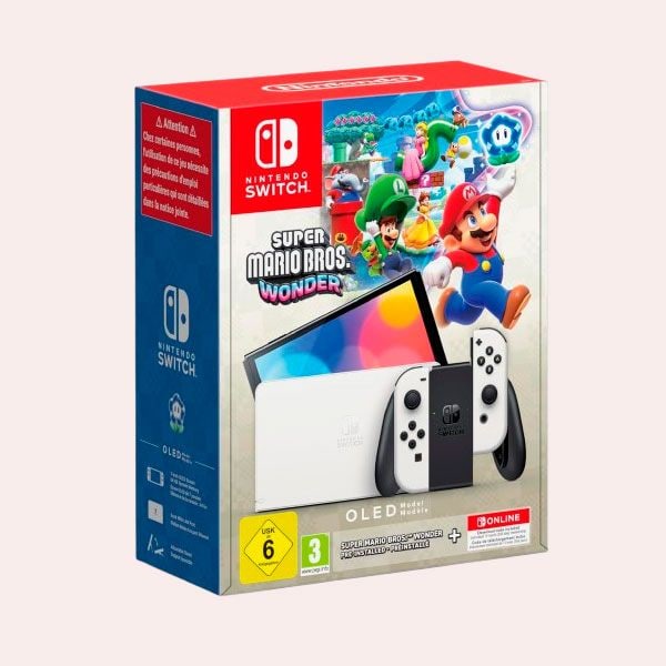 Nintendo Switch OLED + Mario Wonder con descuento