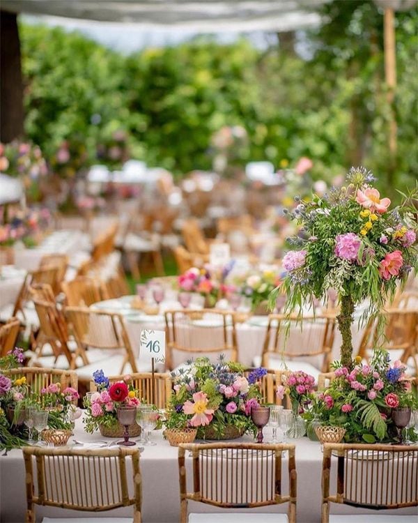 Mesas de boda de primavera