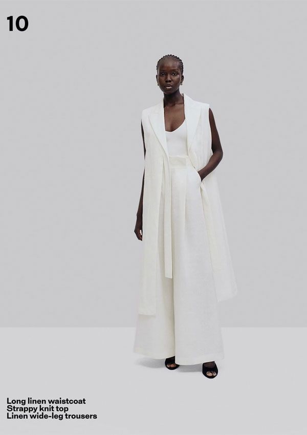 Sassa de Osma estrena un traje de lino blanco de Massimo Dutti Studio