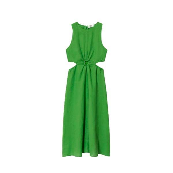 vestido verde mango