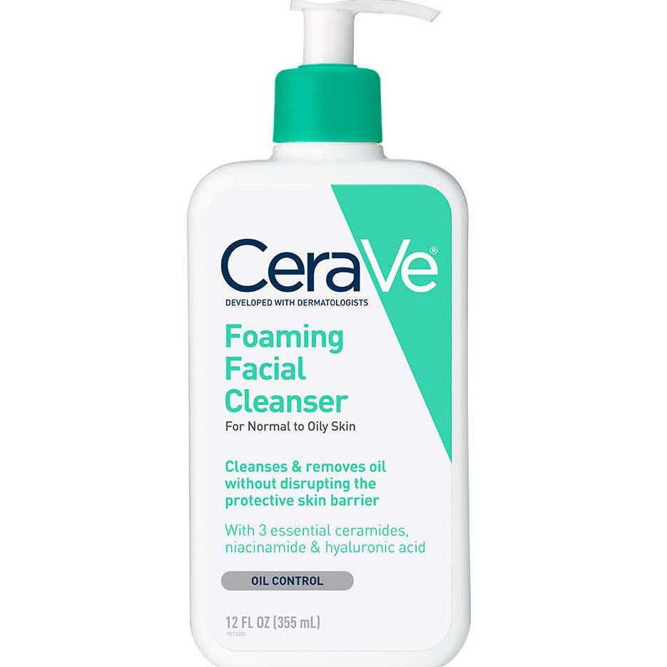cerave foaming facial cleanser for normal to oily skin