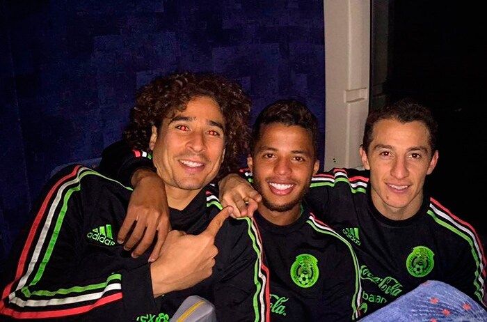 Memo Ochos, Giovani Dos Santos y Andrés Guardado