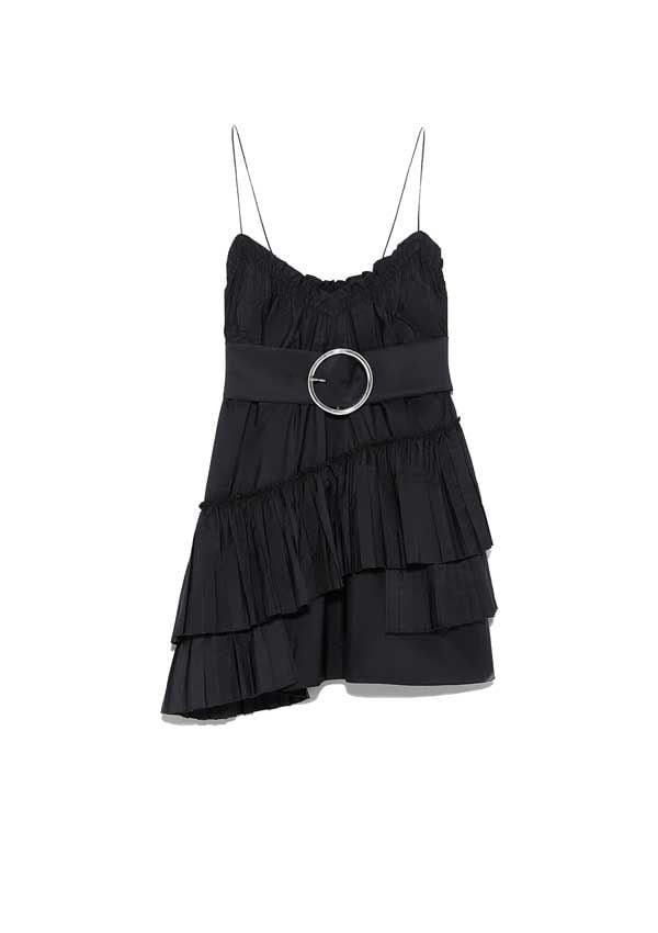 vestido negro zara