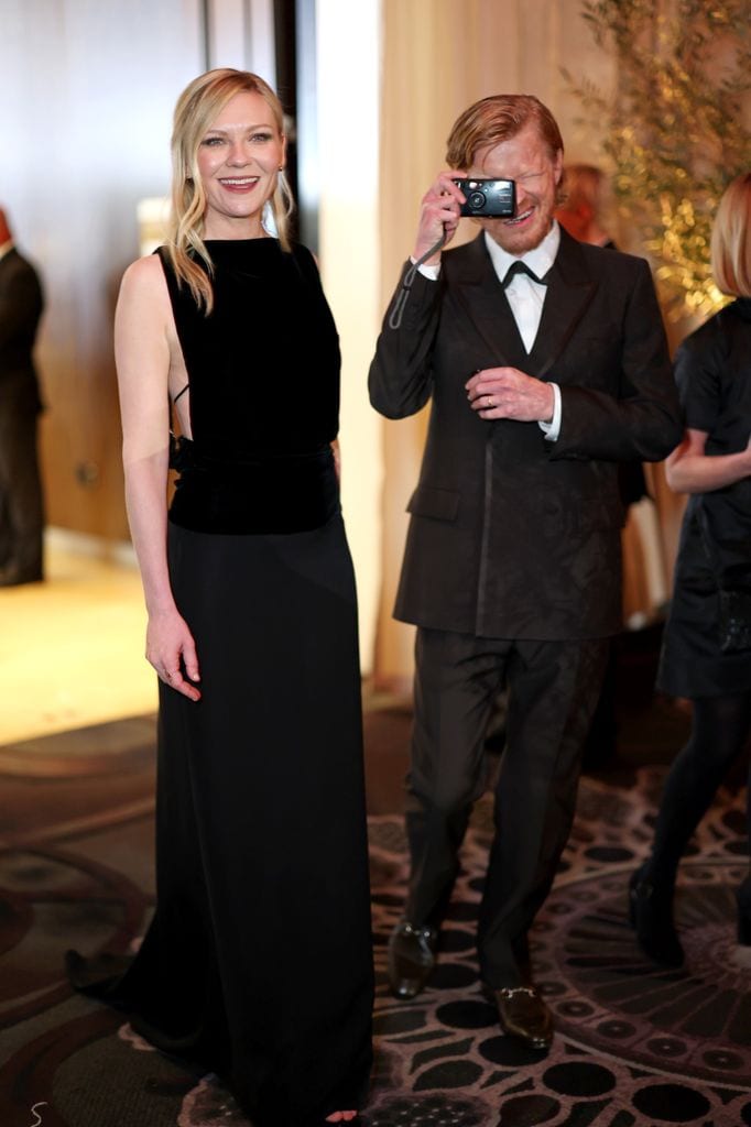 Kirsten Dunst and Jesse Plemons attend the 82nd Annual Golden Globe Awards at The Beverly Hilton 