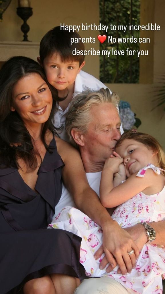 Carys Douglas congratulates her parents Catherine Zeta-Jones and Michael Douglas on their birthday 