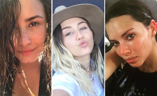 Miley Cyrus, Adriana Lima y Demi Lovato, mejor sin maquillaje