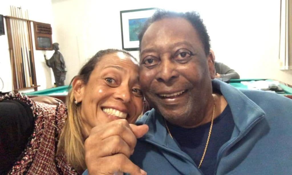 Pelé y su hija Flavia