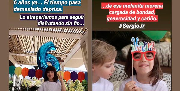 Sergio Ramos Jr en su sexto cumpleaños