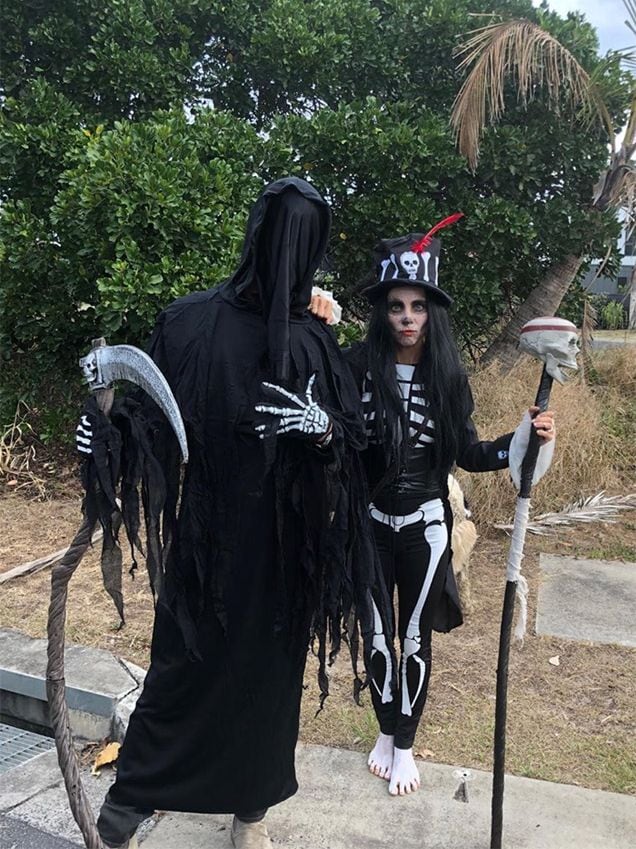 Elsa Pataky celebrando Halloween