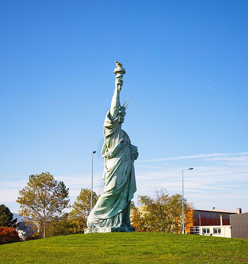Estatua de la Libertad, Colmar, Alsacia, Francia