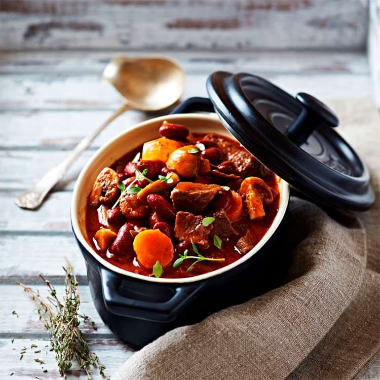 'Goulash' con verduras y champiñones