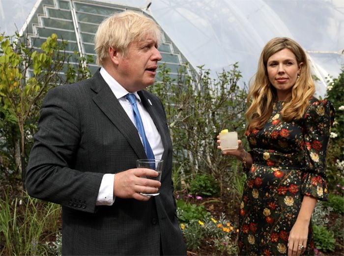 Boris Johnson y Carrie Symonds