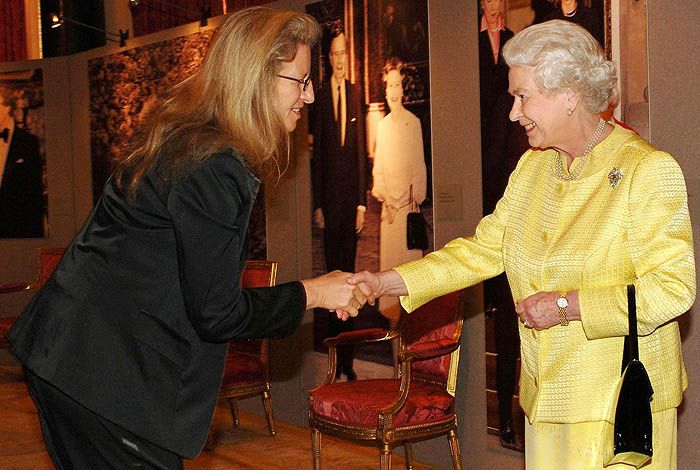 Isabel II con Annie Leibovitz