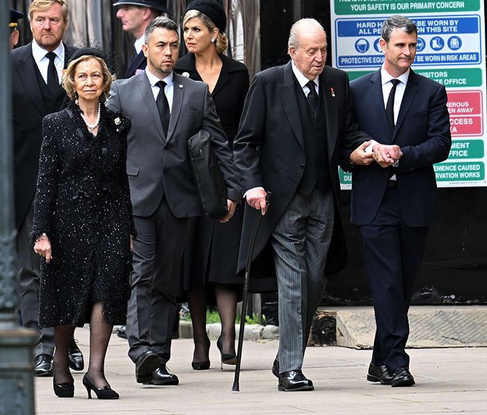 Rey Juan Carlos en el funeral de Isabel II