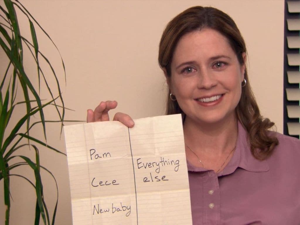 Pam Beesly en 'The Office', interpretada por Jenna Fischer