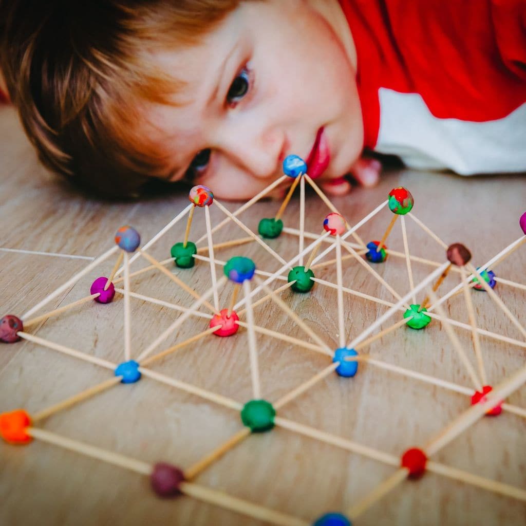 cuerpos geom tricos con palillos y plastilina