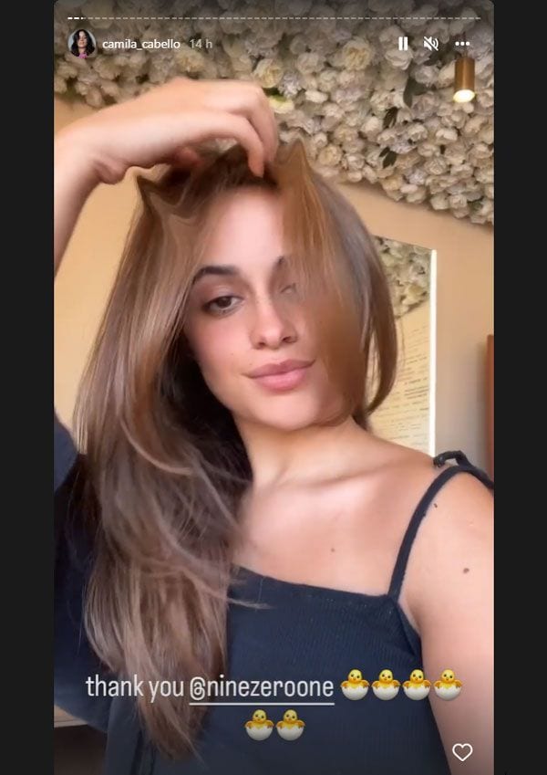 Camila Cabello con un nuevo corte de pelo y mechas