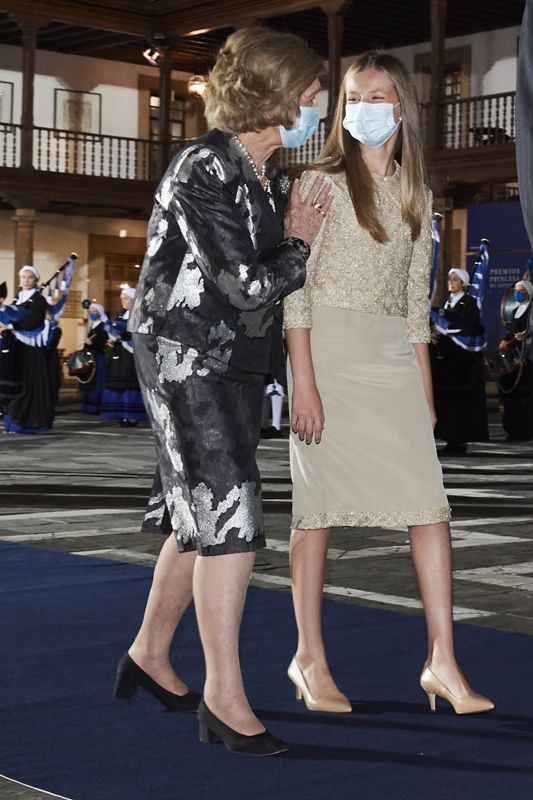 Leonor con la reina Sofía