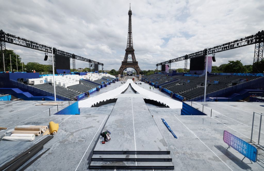 Todo está listo en el Trocadero para la inauguración de los Juegos Olímpicos de París 2024
