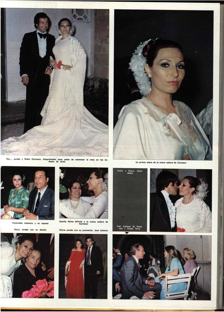 La boda de Rocío Jurado y Pedro Carrasco en 1976