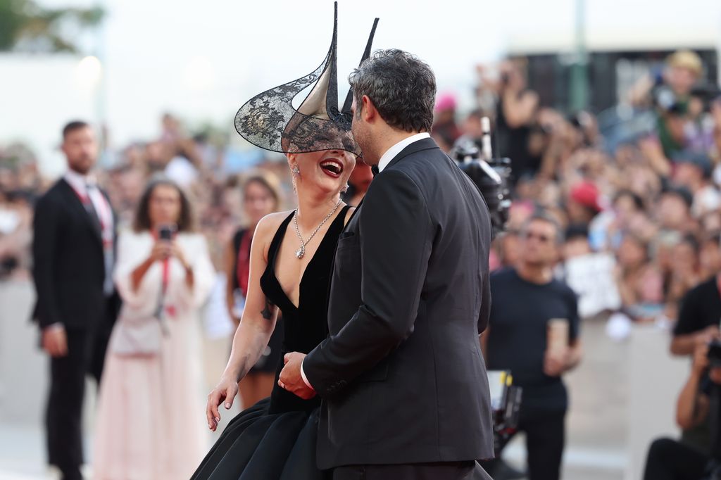 Lady Gaga y Michael Polansky en el estreno de Joker: Folie a Deux en el festival de cine de Venecia, septiembre de 2024