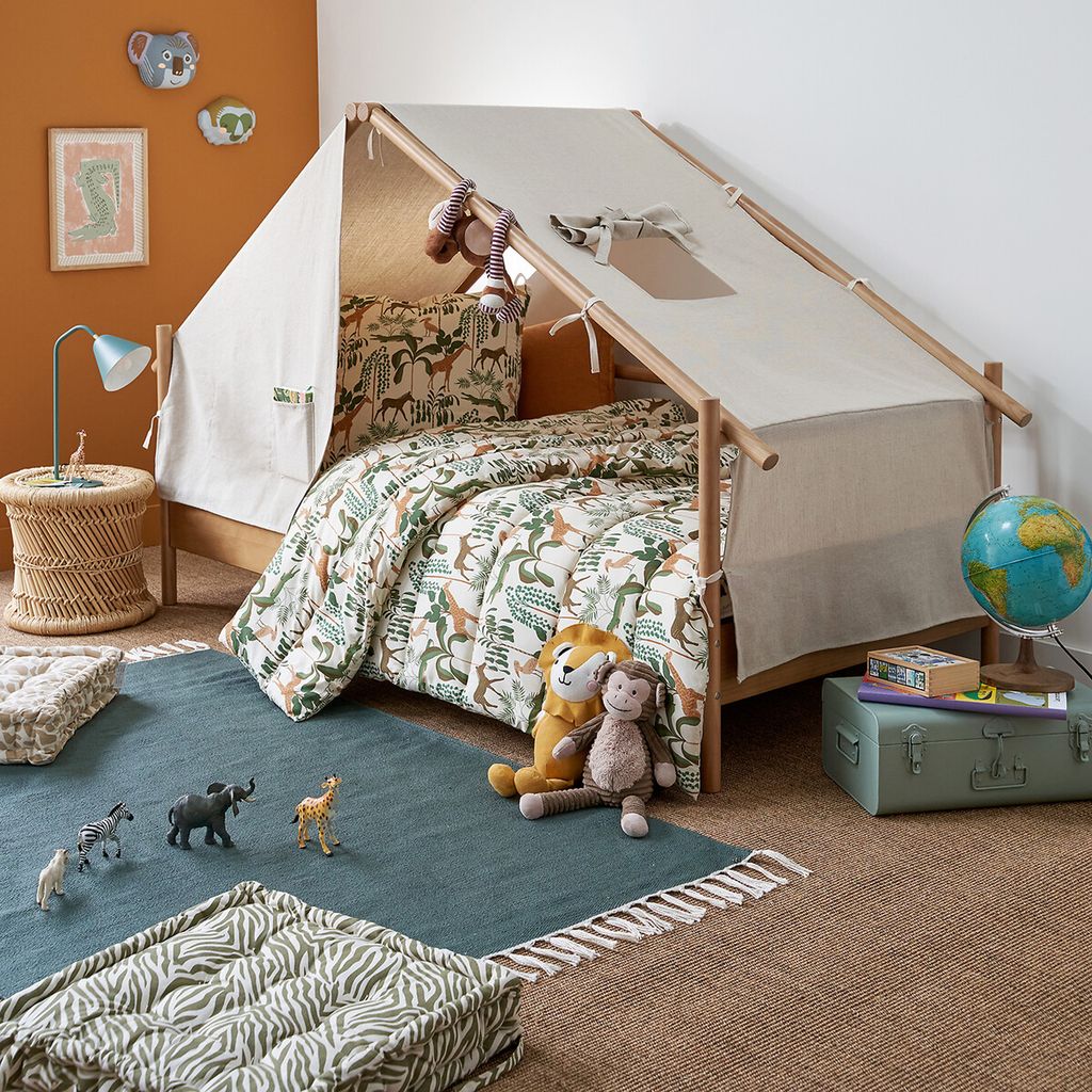 Ropa de cama infantil con estampado de animales