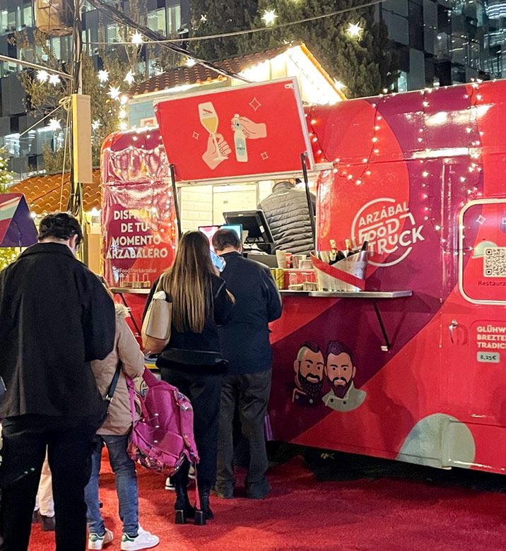 Food Truck Arzábal en el Mercadillo navideño de El Corte Inglés de Madrid