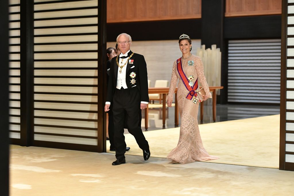 Carlos Gustavo de Suecia y Victoria de Suecia en la entronización de Naruhito de Japón el 22 de octubre de 2019