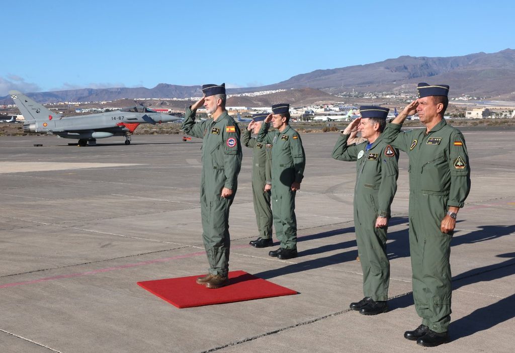 El Rey, en la Base Aérea de Gando en Gran Canaria el 30 de octubre de 2024