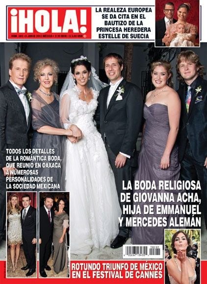 En ¡HOLA!: La boda religiosa de Giovanna Acha, hija de Emmanuel y Mercedes Alemán