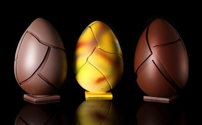 El pastelero Oriol Balaguer se inspira en la arquitectura de Gaudí para crear estos originales huevos de Pascua.
