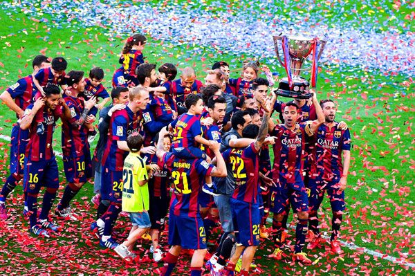 La despedida de Xavi Hernández coincidió con la celebración de un nuevo título de Liga para el Barça
