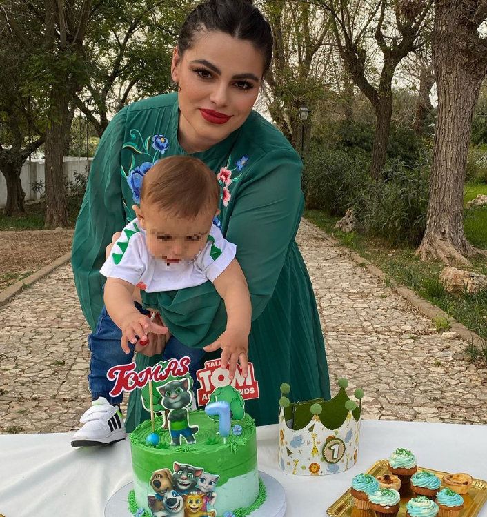 Marisa Jara con su hijo Tomás 