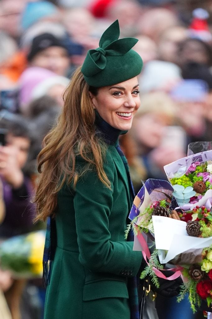 Princess Catherine of Wales (Kate Middleton) attending ChristmasDay churchservice in Sandringham, Norfolk, UK