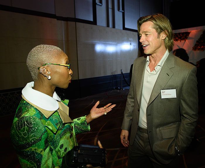 Cynthia Erivo y Brad Pitt