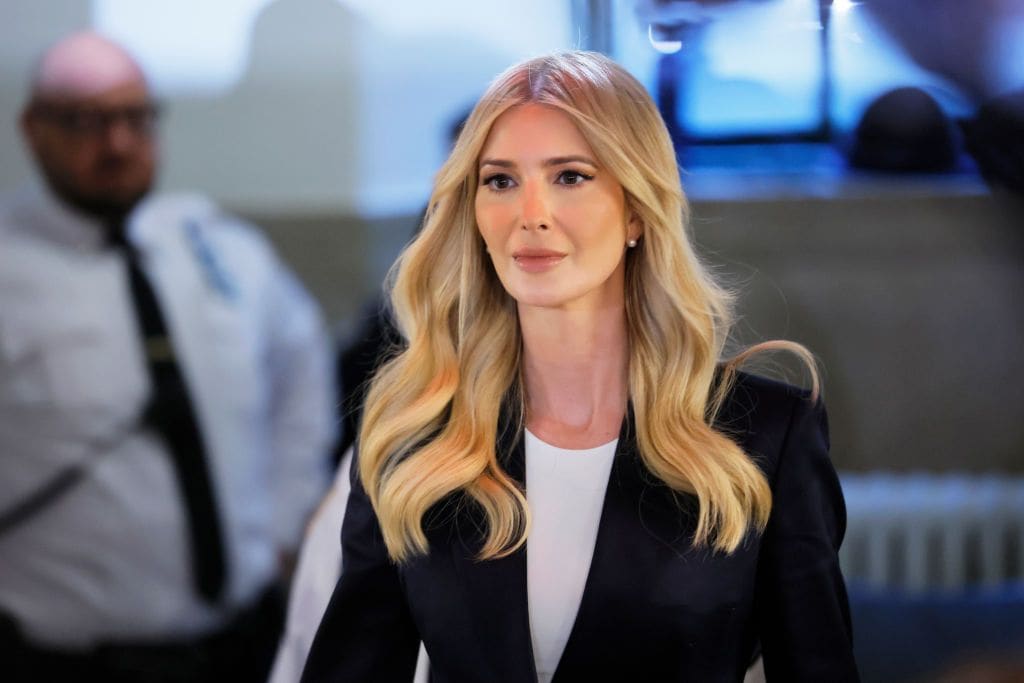 NEW YORK, NEW YORK - NOVEMBER 08: Ivanka Trump arrives for the civil fraud trial of her father former President Donald Trump at New York State Supreme Court on November 08, 2023 in New York City. Trump, the eldest daughter of the former president, is set to testify as the New York attorney generalâs final witness in the fraud case against her father and familyâs business, in which New York Attorney General Letitia James is seeking $250 million in damages. (Photo by Michael M. Santiago/Getty Images)