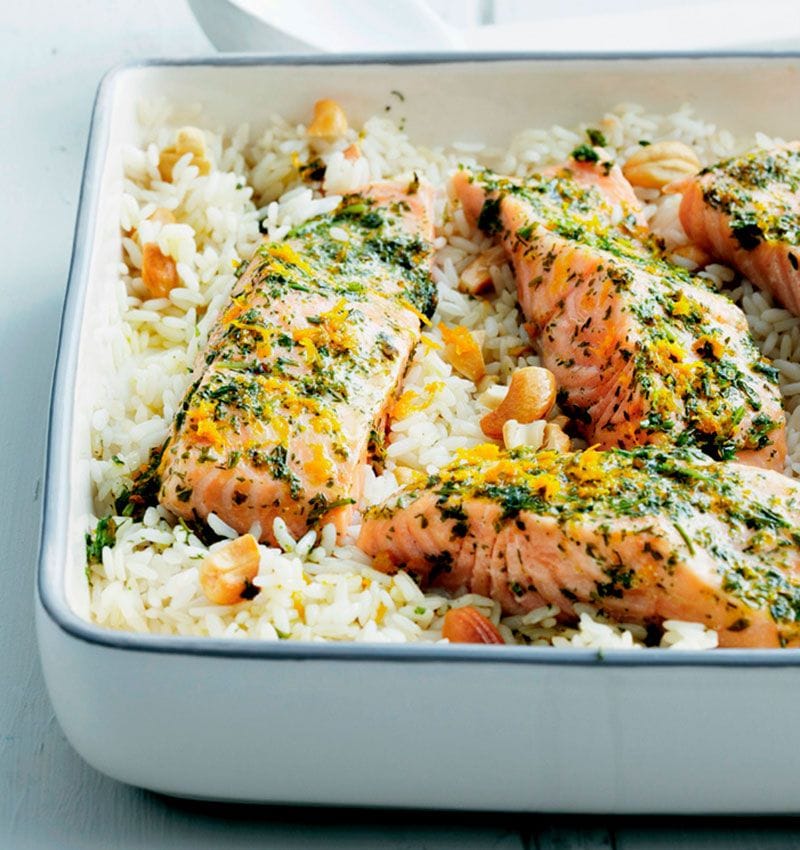 salmon arroz