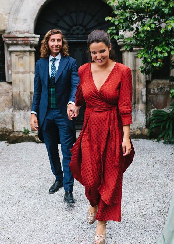 Marta Pombo y Luis Giménez, en la boda de María Pombo