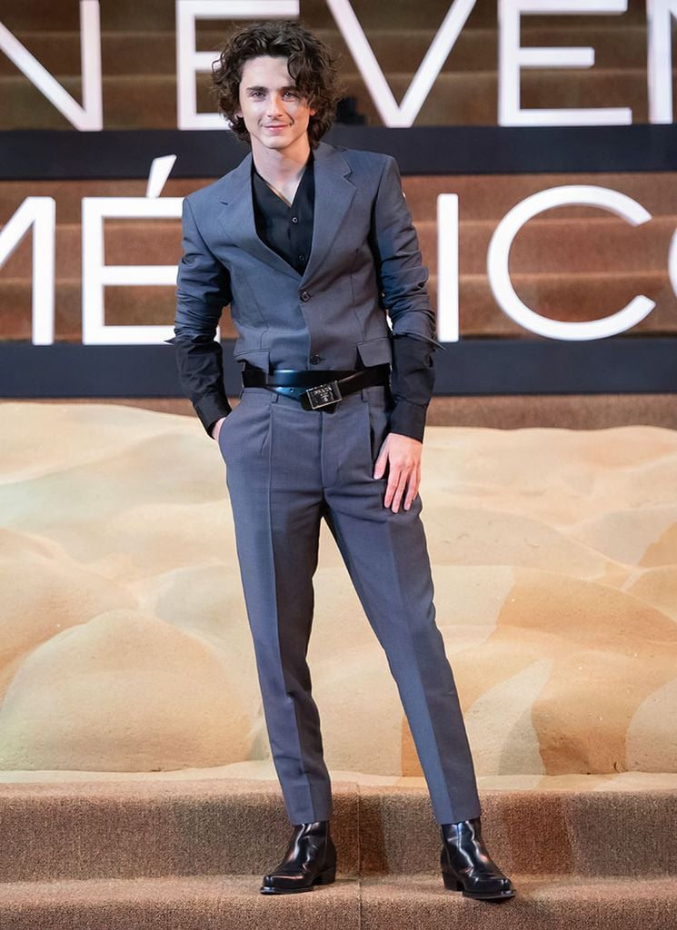 Timothée Chalamet en la premier de 'Dune 2' en México