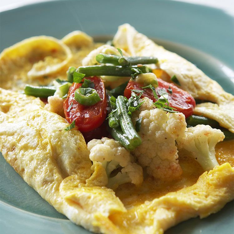 Tortilla de verduras cuadrada