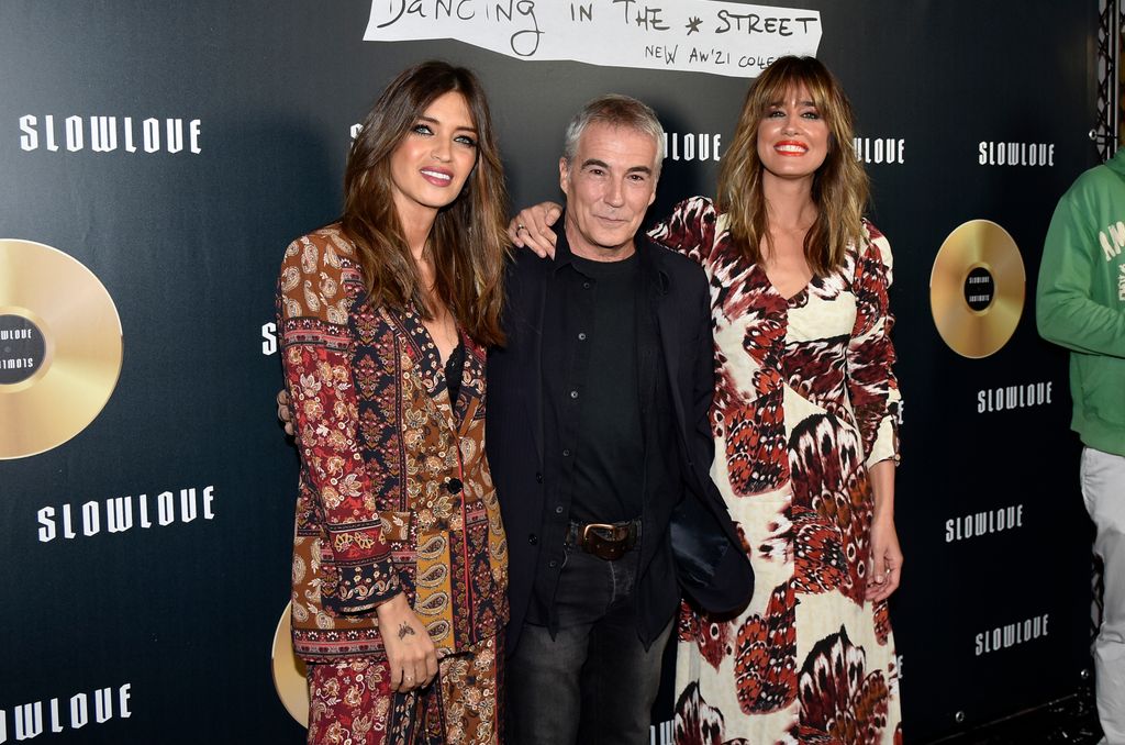 Sara Carbonero, David Cantero e Isabel Jiménez durante la presentación de la nueva colección de 'SlowLove: Dancing in the street', a 13 de octubre de 2021, en Madrid 