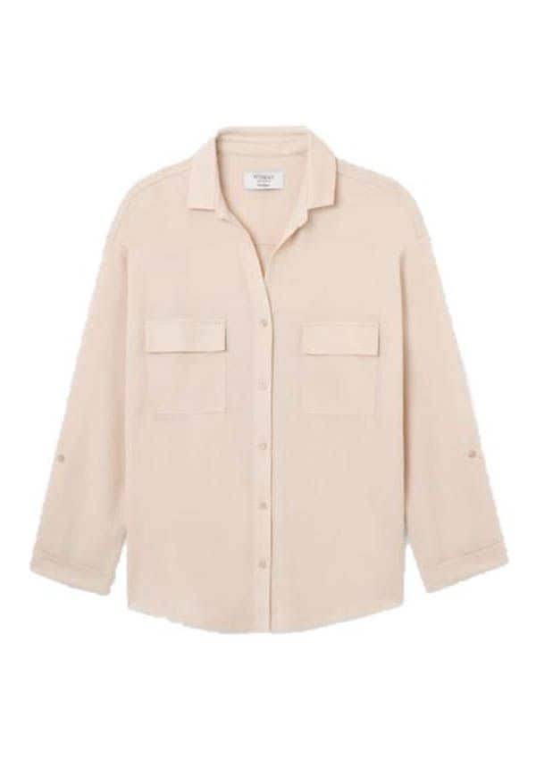 camisa beige woman el corte ingles